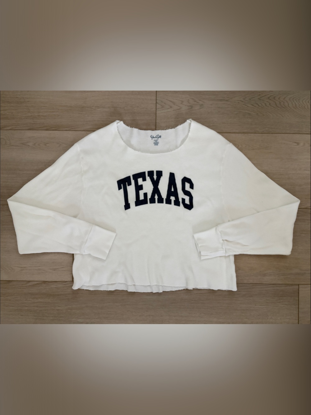 Brandy Melville Texas Waffle Knit Long Sleeve - White